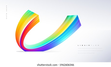 Colorful liquid wave background, Dynamic 3d color flow vector element for website, brochure, poster. 
Colorful wavy vector illustration, Modern background design

