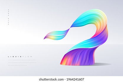 Colorful liquid wave background, Dynamic 3d color flow vector element for website, brochure, poster. 
Colorful wavy vector illustration, Modern background design.
