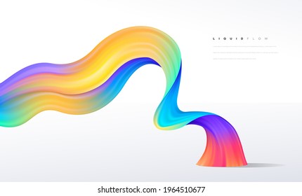 Colorful liquid wave background, Dynamic 3d color flow vector element for website, brochure, poster. 
Colorful wavy vector illustration, Modern background design.
