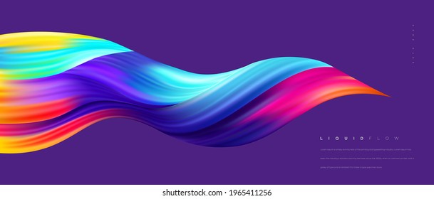Colorful liquid wave background, Dynamic 3d color flow vector element for website, brochure, poster. 
Colorful wavy vector illustration, Modern background design.