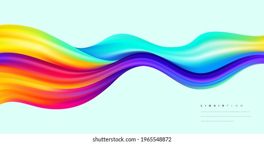 Colorful liquid wave background, Dynamic 3d color flow vector element for website, brochure, poster. 
Colorful wavy vector illustration, Modern background design.