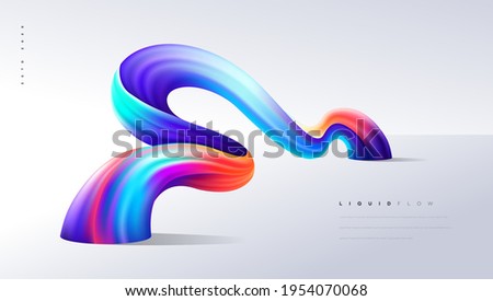 Colorful liquid wave background, Dynamic 3d color flow vector element for website, brochure, poster. Colorful wavy vector illustration, Modern background design.