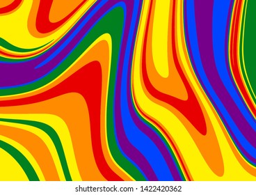 Colorful liquify effect background of pride flag.