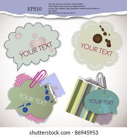 Colorful little notes with space for text