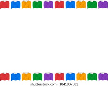 Marcos de libros coloridos y animados