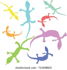 Colorful lizards