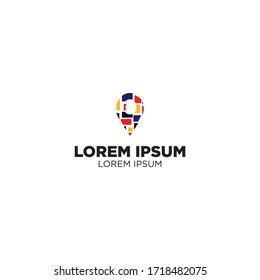 Colorful Location icon logo design