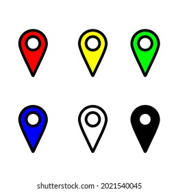 colorful location icons suitable for your social media 