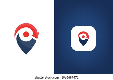 colorful location pin set, 3d symbol 