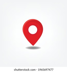 colorful location pin set, 3d symbol 