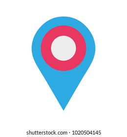 colorful location symbol to destination explore travel