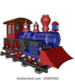 colorful locomotive on rails