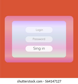 colorful log in form for website with sing in 