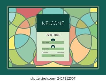 Colorful Login and Sign In forms. Welcome page for websites. Registration 
and login forms page. Professional web design, 
full set of elements, Premium design. landing page for social network theme.