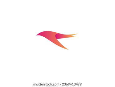 Colorful logo bird, Minimalist, Modern, Simple, editable color