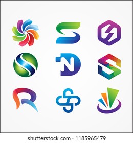 Colorful logo collections vector