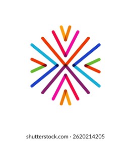 Vector de concepto de diseño de logotipo colorido. Personas Equipo Comunidad Evento Grupo Símbolo moderno Logotipo Plantilla Vector