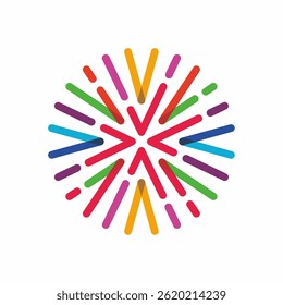 Farbiges Logo Design Konzept Vektor. People Team Community Event Gruppe modernes Symbol Logo Template Vektor