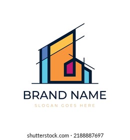 Colorful Logo Design for Construction and Architecture Industry