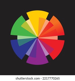 Colorful logo design and geometric symbol 