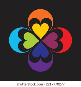 Colorful logo design and geometric symbol 