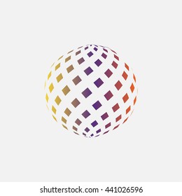 colorful logo design. gray background. stock vector illustration.