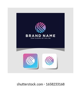 Colorful logo design letter K vector template