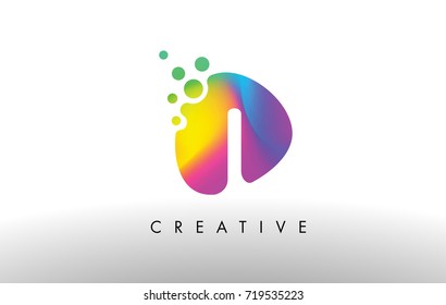 I Colorful Logo Design Shape. Purple Abstract Shape Letter Icon Vector.