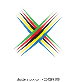 Colorful logo design, stock vector illustration




