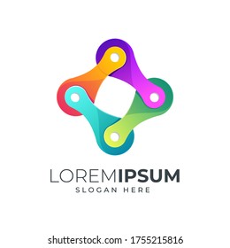 colorful logo design, vector file eps 10 text is easy to edit