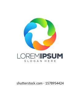 colorful logo design vector illustration