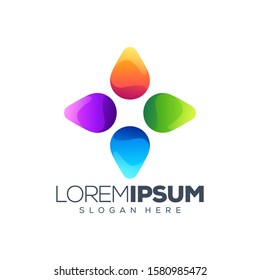 colorful logo design vector illustration