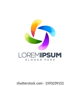 colorful logo design vector illustration