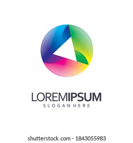 colorful logo design vector template
