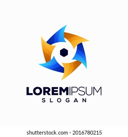 plantilla de vector de diseño de logotipo colorido