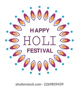 colorful logo for the festival of holi.