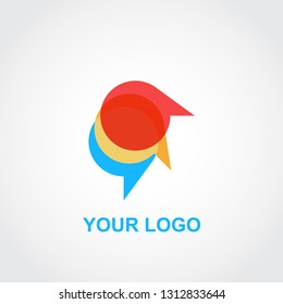 colorful logo. gradation colorful template design vector.