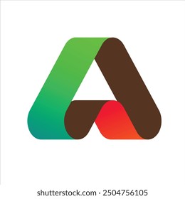 Colorful logo with green and orange letter a