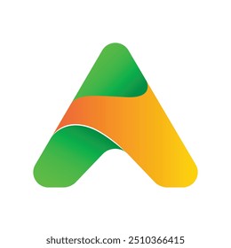 Colorful logo with green_yellow and orange letter a