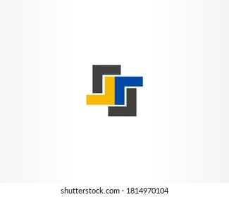 Colorful logo icon for company and business with line design