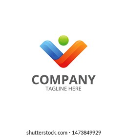 Colorful logo icon design for company