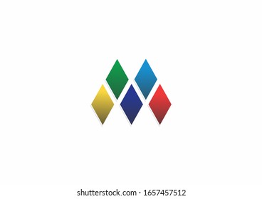 Colorful Logo Illustration Template.  Simple corporate logo design