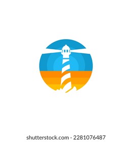 Logo colorido para faro con el logo del faro