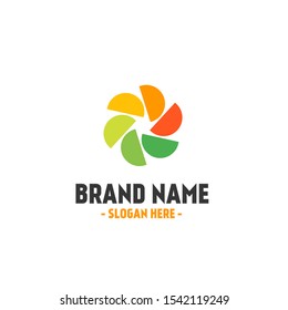 Colorful logo for media startup company