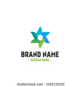 Colorful logo for media startup company