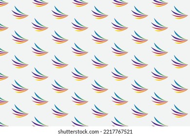 Diseño de patrones de logotipo colorido y arte geométrico