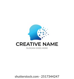  Un logo colorido para el cerebro inteligente