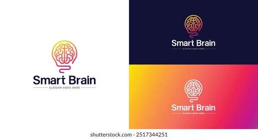 Un logo colorido para el cerebro inteligente