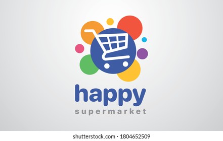 colorful logo template for supermarket