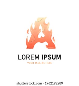 Colorful A Logo Type. Gradient Style Logo Template